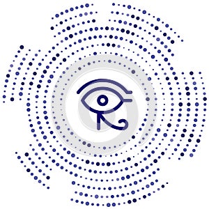 eye of ra vector icon. eye of ra editable stroke. eye of ra linear symbol for use on web and mobile apps, logo, print media. Thin