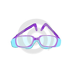 eye safety goggles cartoon vector illustration