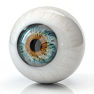 Eye scan 3D illustration