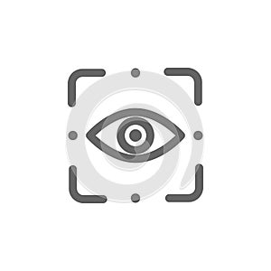 Eye scan icon. Element of simple icon