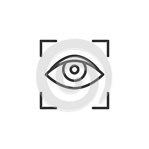 Eye scan line icon