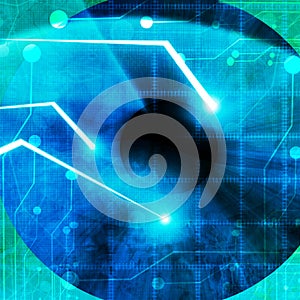 Eye scanned by security software