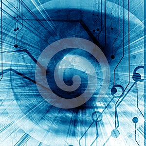 Eye scanned by security software