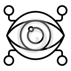 Eye science icon outline vector. Visual sensory