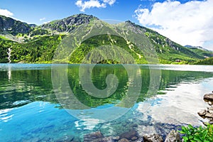 Eye of the Sea lake in Tatra mountains