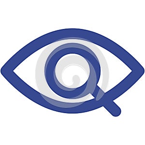 Eye search Isolated Vector icon which can easily modify or edit