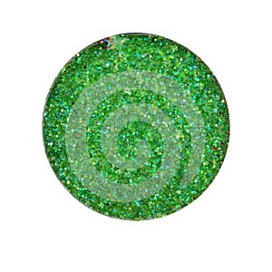 eye shadow isolated on white background. Refill of shimmer eyeshadow. Fashion makeup accessory