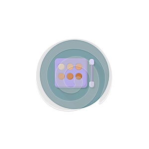 Eye shadow kit flat vector icon