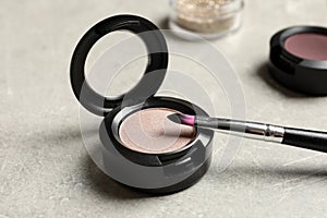 Eye shadow with makeup brush