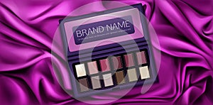 Eye shadow palette set for make up. Eyeshadow kit