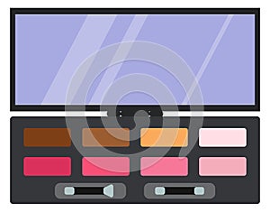 Eye shadow pallette color icon. Makeup symbol