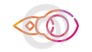 Eye-Shaped Abstract Data Icon, vector design Generative AI