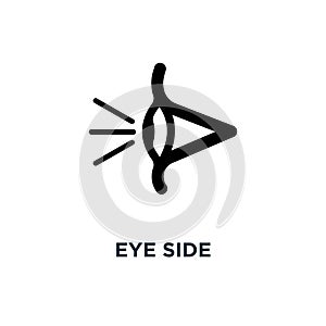 eye side icon. eye side concept symbol design, vector illustrati