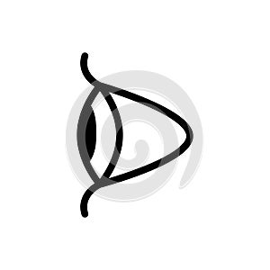 Eye side icon, vector illustration