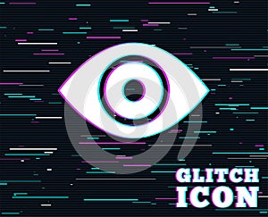 Eye sign icon. Publish content button.