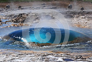 Eye of Strokkur geyser