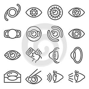 Eye Surgery Ophthalmologist set vector illustration. Contains such icon as Cataract Surgery, Corneal Surgery