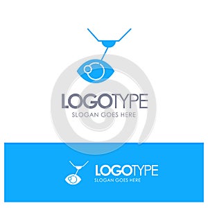 Eye Surgery, Eye Treatment, Laser Surgery, Lasik Blue Solid Logo with place for tagline photo
