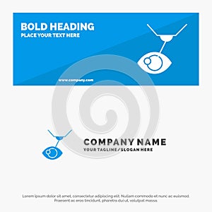 Eye Surgery, Eye Treatment, Laser Surgery, Lasik SOlid Icon Website Banner and Business Logo Template photo