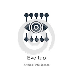 Eye tap icon vector. Trendy flat eye tap icon from augmented reality collection isolated on white background. Vector illustration