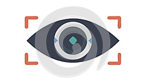 Eye with Target Focus Icon for Precision, vector design Generative AI