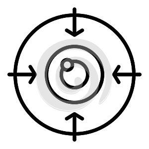 Eye target icon outline vector. Perception visual