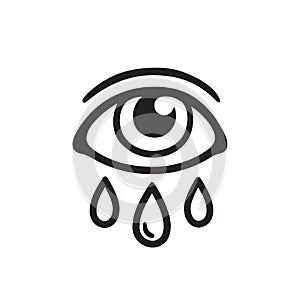 Eye with tears