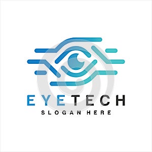 Eye tech logo design , eye symbol icon