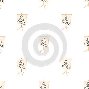 Eye test chart with landolt C pattern seamless vector