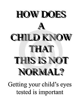 Eye test - child