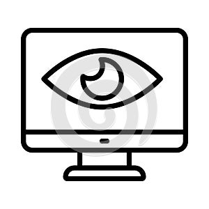 Eye thin line vector icon