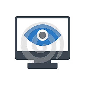 Eye  vector glyph colour icon