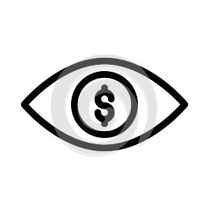 Eye thin line vector icon