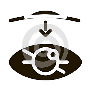 Eye Vision Contact Lens Biomaterial glyph icon