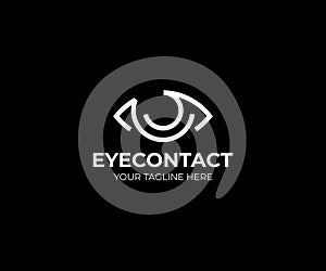 Eye vision logo template. Eyeball vector design