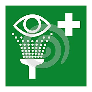 Eye Wash Station Symbol Isolate On White Background,Vector Illustration EPS.10