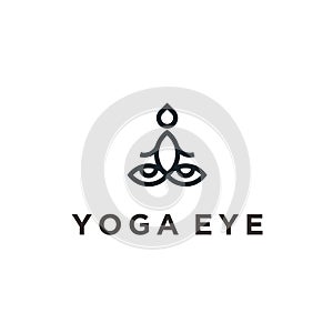eye yoga logo designs icon