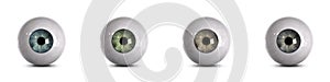 Eyeballs with clipping path