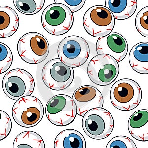 Eyeballs seamless pattern