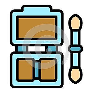 Eyebrow brush icon vector flat