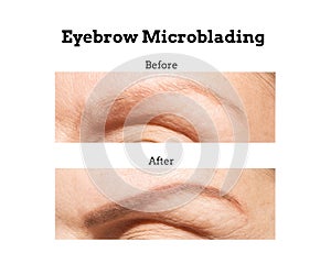 Eyebrow Microblading Before and After photo