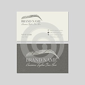 Eyebrows or Brows Artist Business Card Design Template