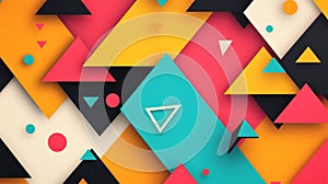 Eyecatching abstract D triangular shapes create a modern wallpaper, adding a playful touch to any space