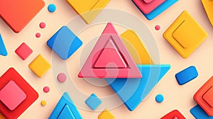 Eyecatching abstract D triangular shapes create a modern wallpaper, adding a playful touch to any space