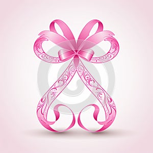 EyeCatching Pink Ribbon Isolated on White A Surefire Way to Get Noticed