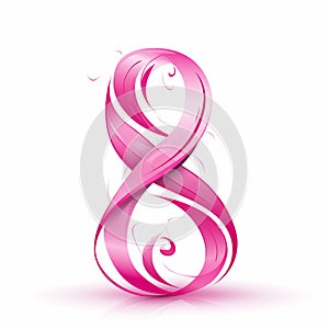 EyeCatching Pink Ribbon on White Background A Surefire Way to Get Noticed