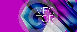 Eyecatching vector background with purple and blue geometric shapes