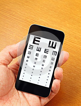 Eyechart on mobile photo