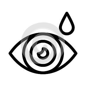 Eyedrop vector thin line icon