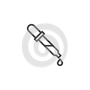 Eyedropper, design tool outline icon